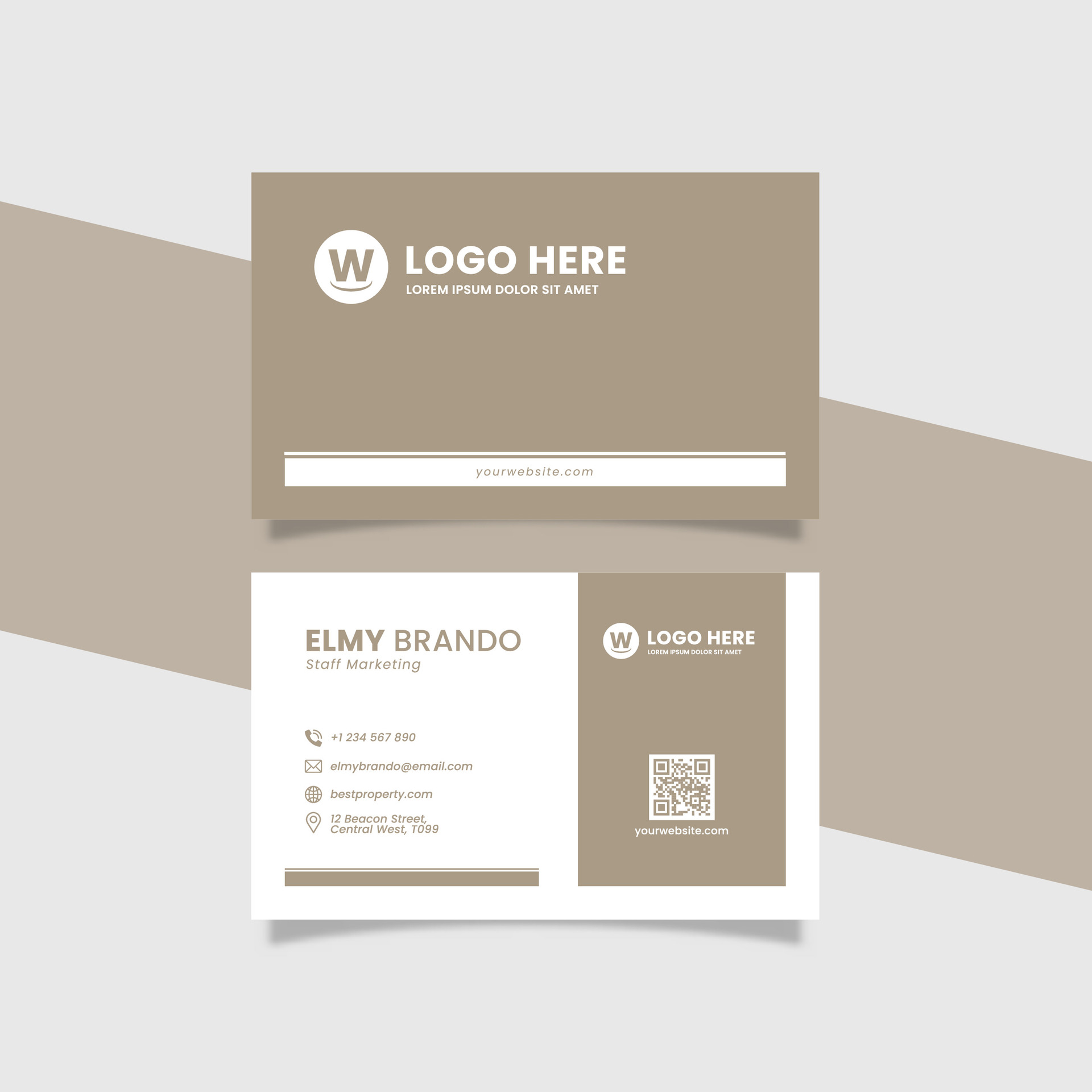 vecteezy modern corporate identity business card template with logo 27577545